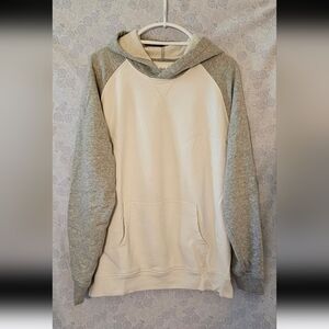 ✨️ Gap Men’s Hoodie Sweatshirt XL Heather Gray Ivory Casual Pullover